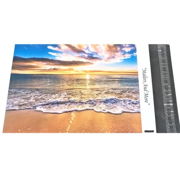 50 10X13 Poly Mailers Sunset Beach Flat PRICE FIRM - Picture 5 of 8
